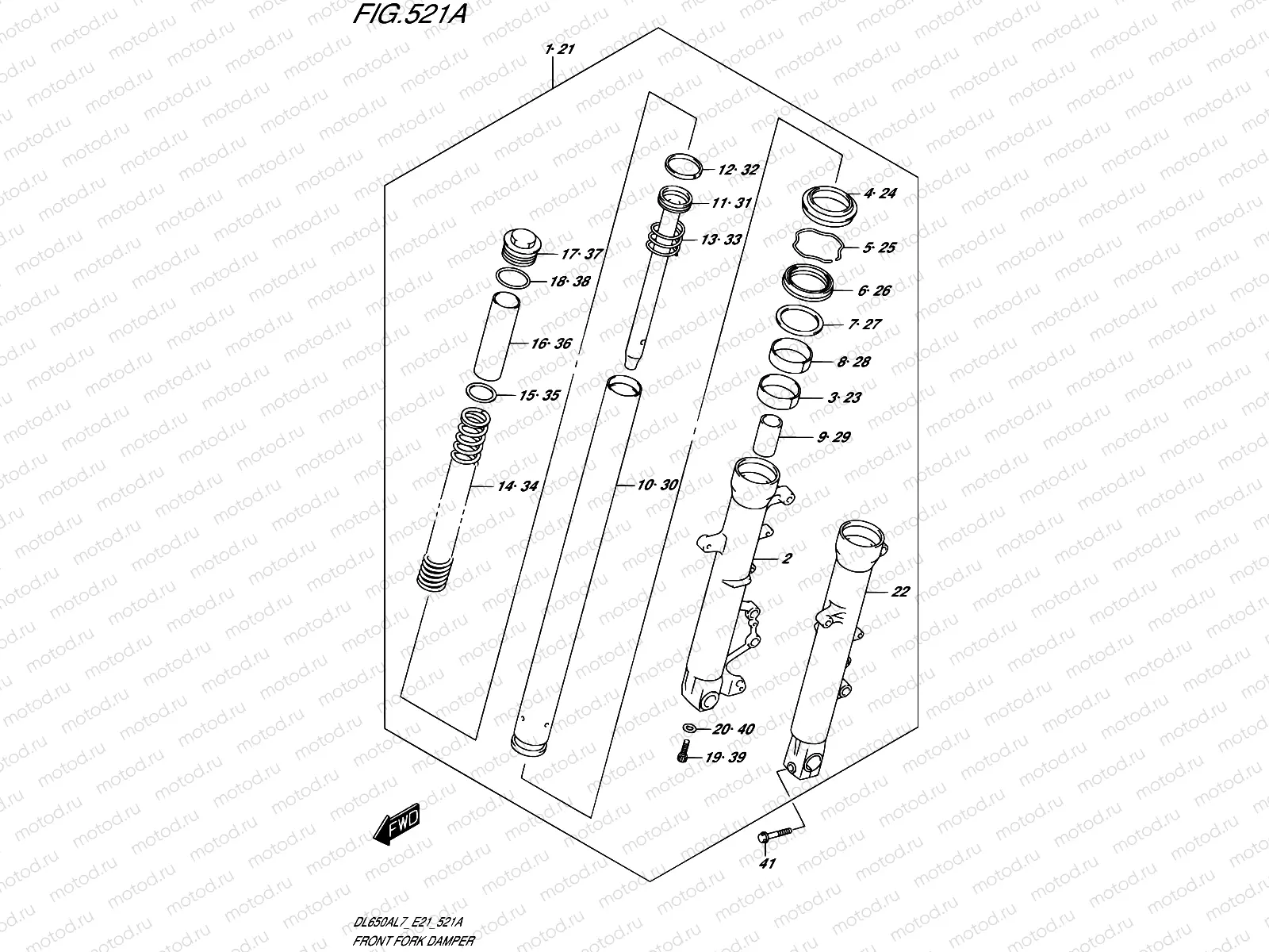 521A - FRONT FORK DAMPER (DL650AL7 E21)