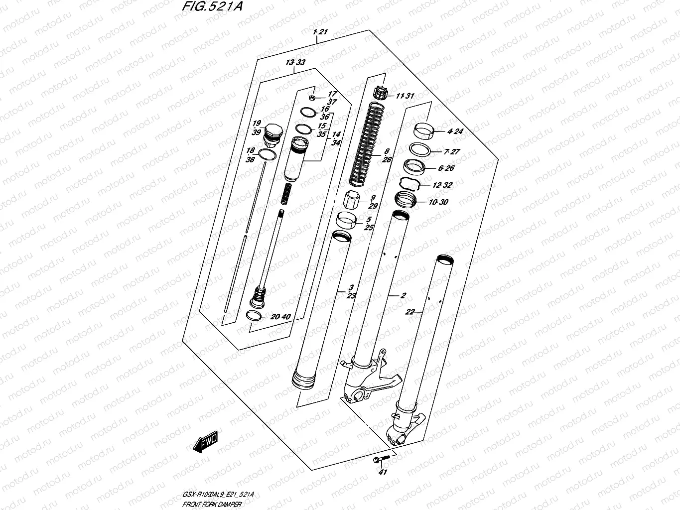 521A - FRONT FORK DAMPER (GSX-R1000A)