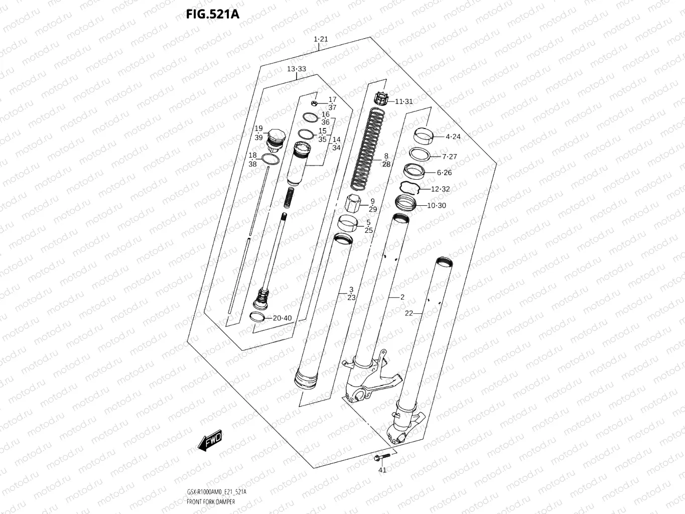 521A - FRONT FORK DAMPER (GSX-R1000A)
