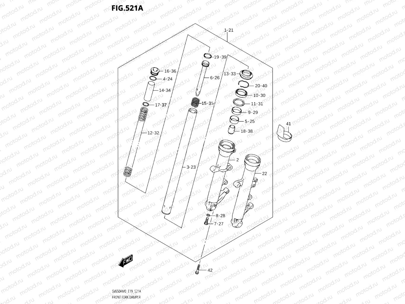 521A - FRONT FORK DAMPER (SV650A,SV650AU)