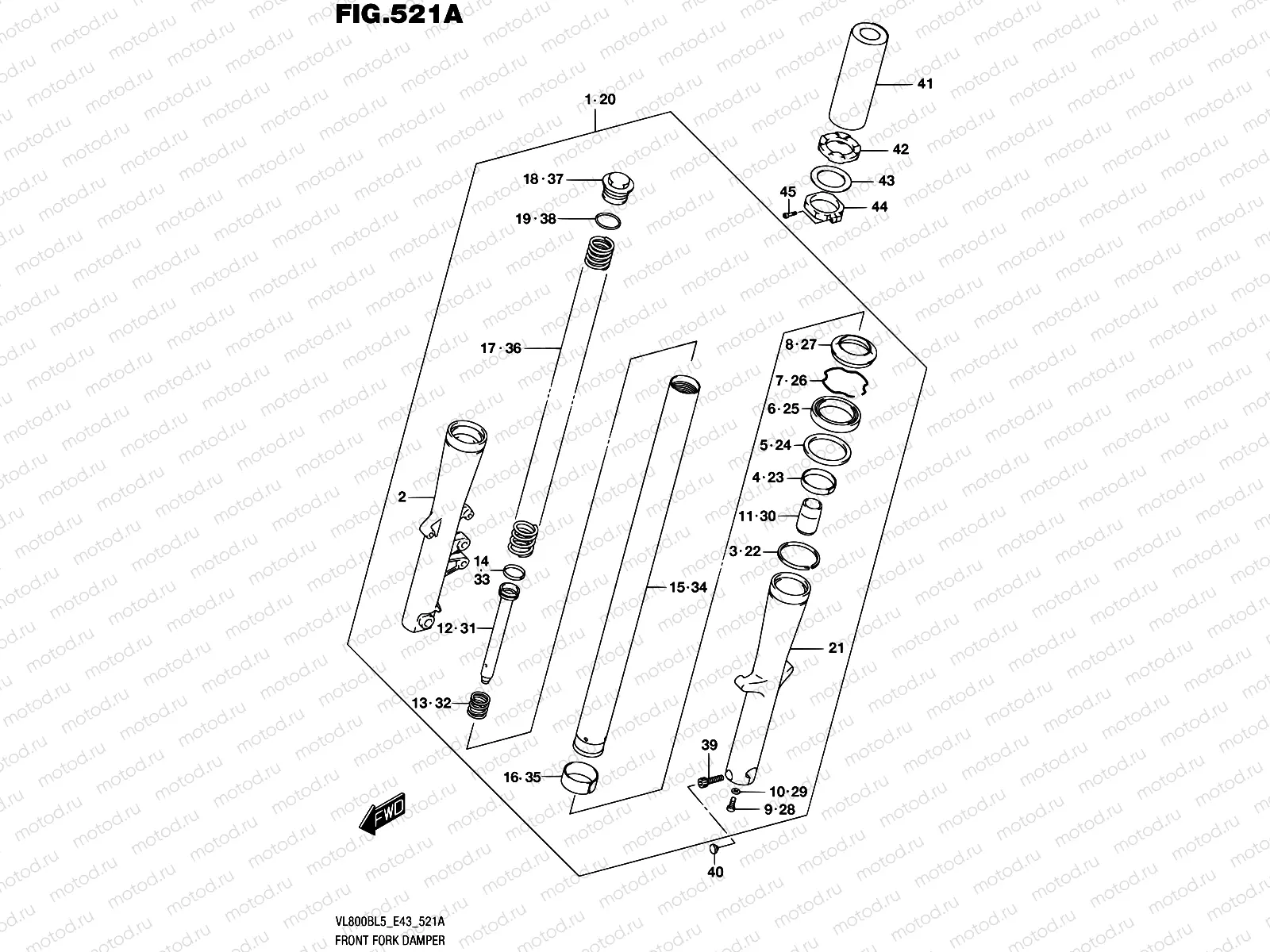521A - FRONT FORK DAMPER (VL800TL5 E43)