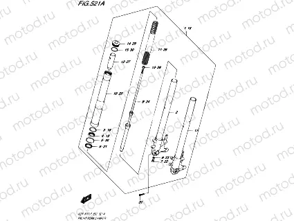 521A - FRONT FORK DAMPER (VZR1800L6 E19)
