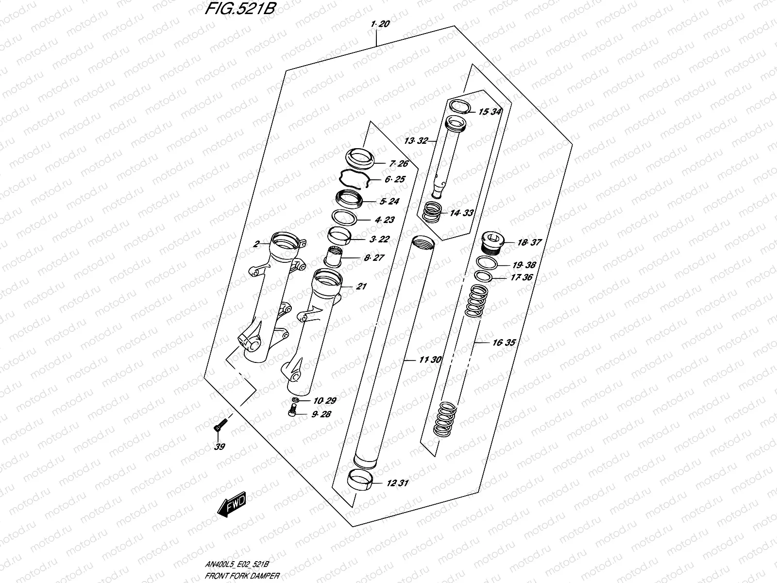 521B - FRONT FORK DAMPER (AN400AL5 E02)
