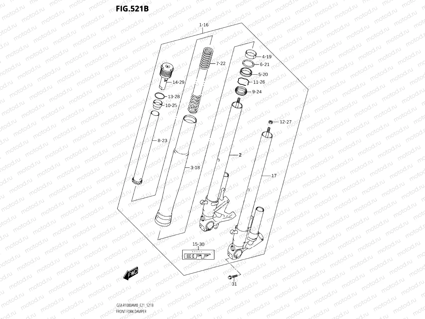 521B - FRONT FORK DAMPER (GSX-R1000RA)