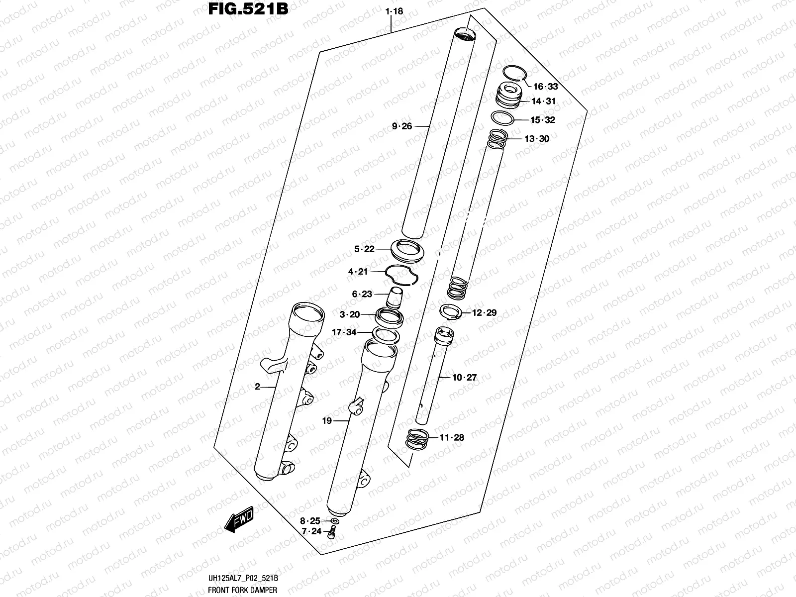 521B - FRONT FORK DAMPER (UH125AL7 P19)