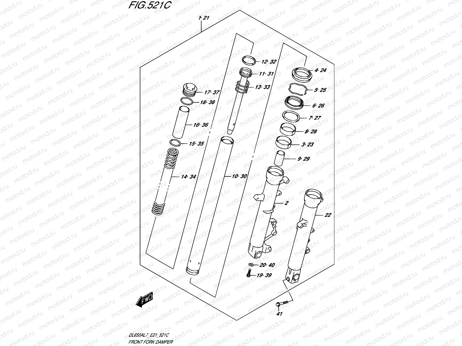 521C - FRONT FORK DAMPER (DL650XAL7 E21)