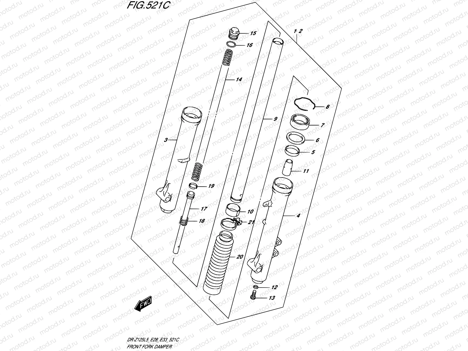 521C - FRONT FORK DAMPER (DR-Z125LL5 E28)