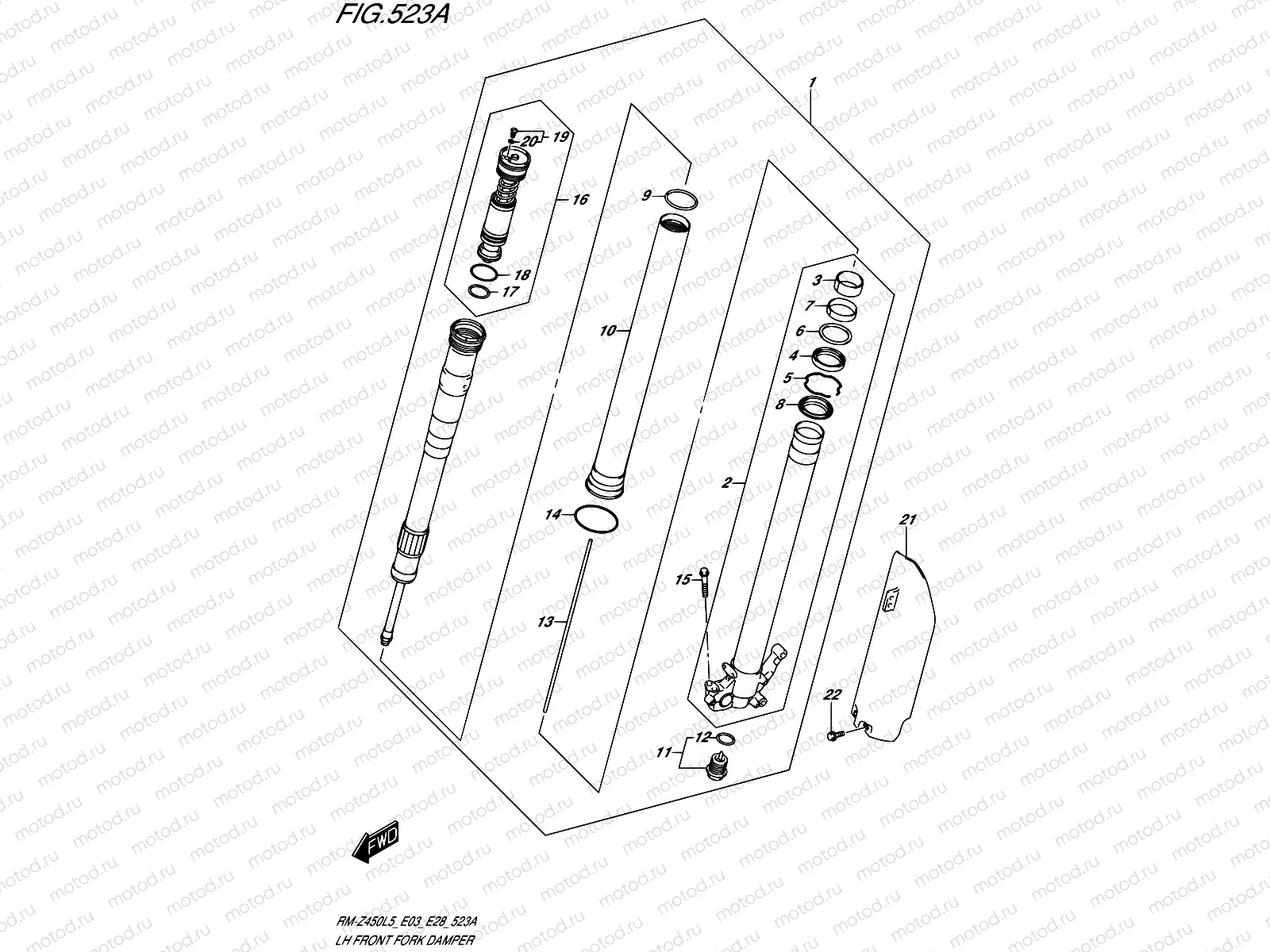 523A - LH FRONT FORK DAMPER