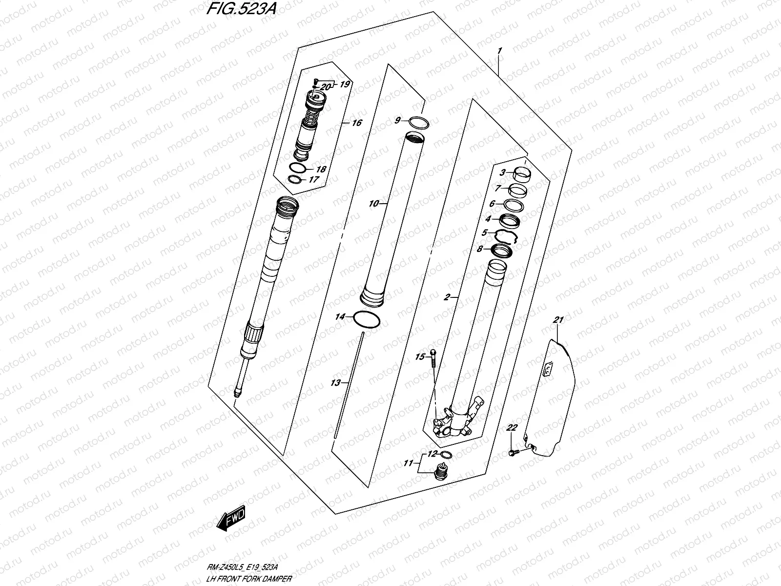 523A - LH FRONT FORK DAMPER
