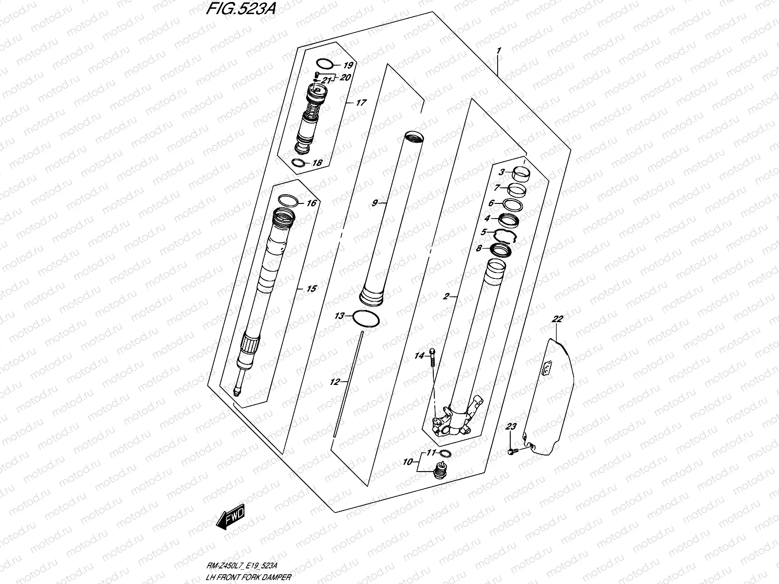 523A - LH FRONT FORK DAMPER