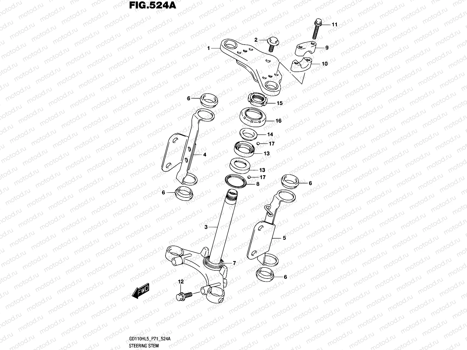 524A - STEERING STEM