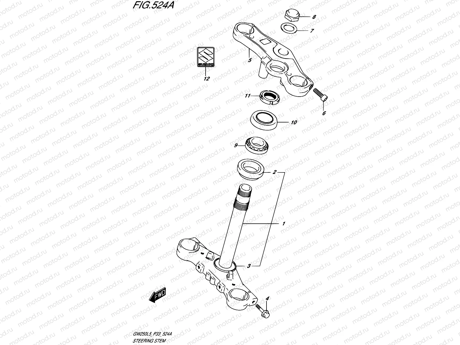 524A - STEERING STEM