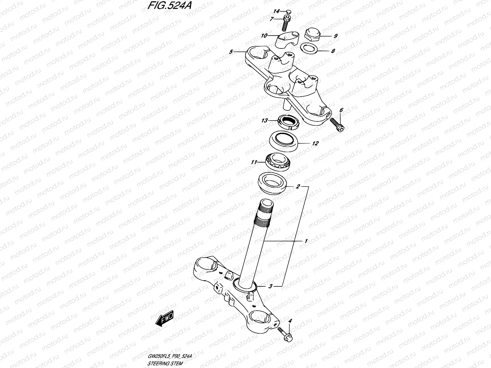 524A - STEERING STEM