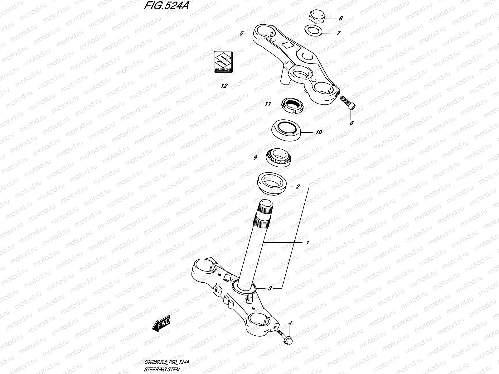 524A - STEERING STEM