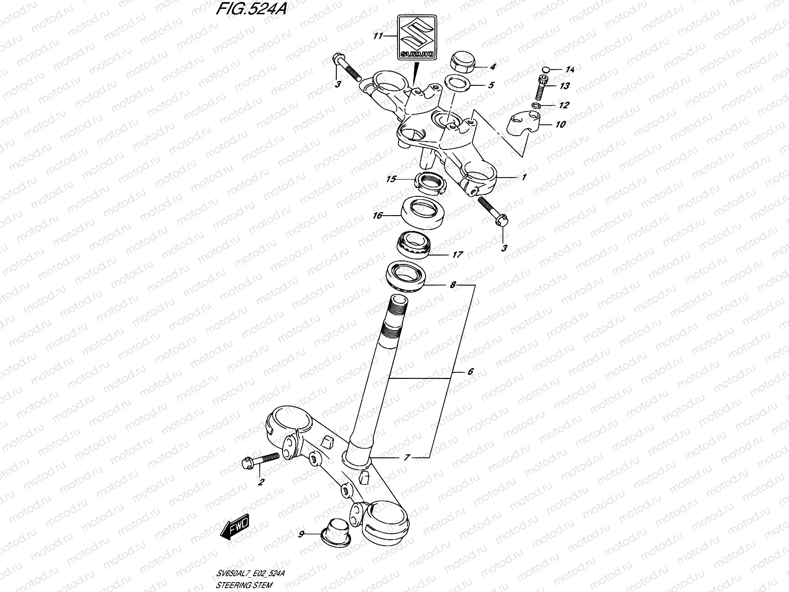 524A - STEERING STEM