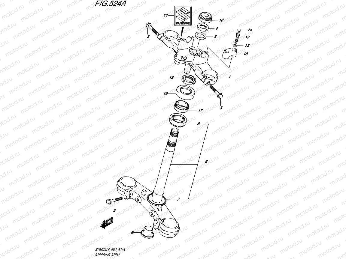 524A - STEERING STEM