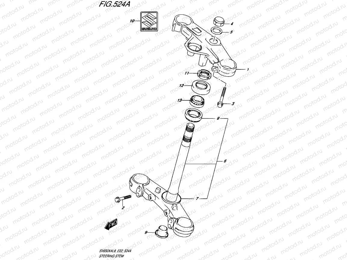 524A - STEERING STEM