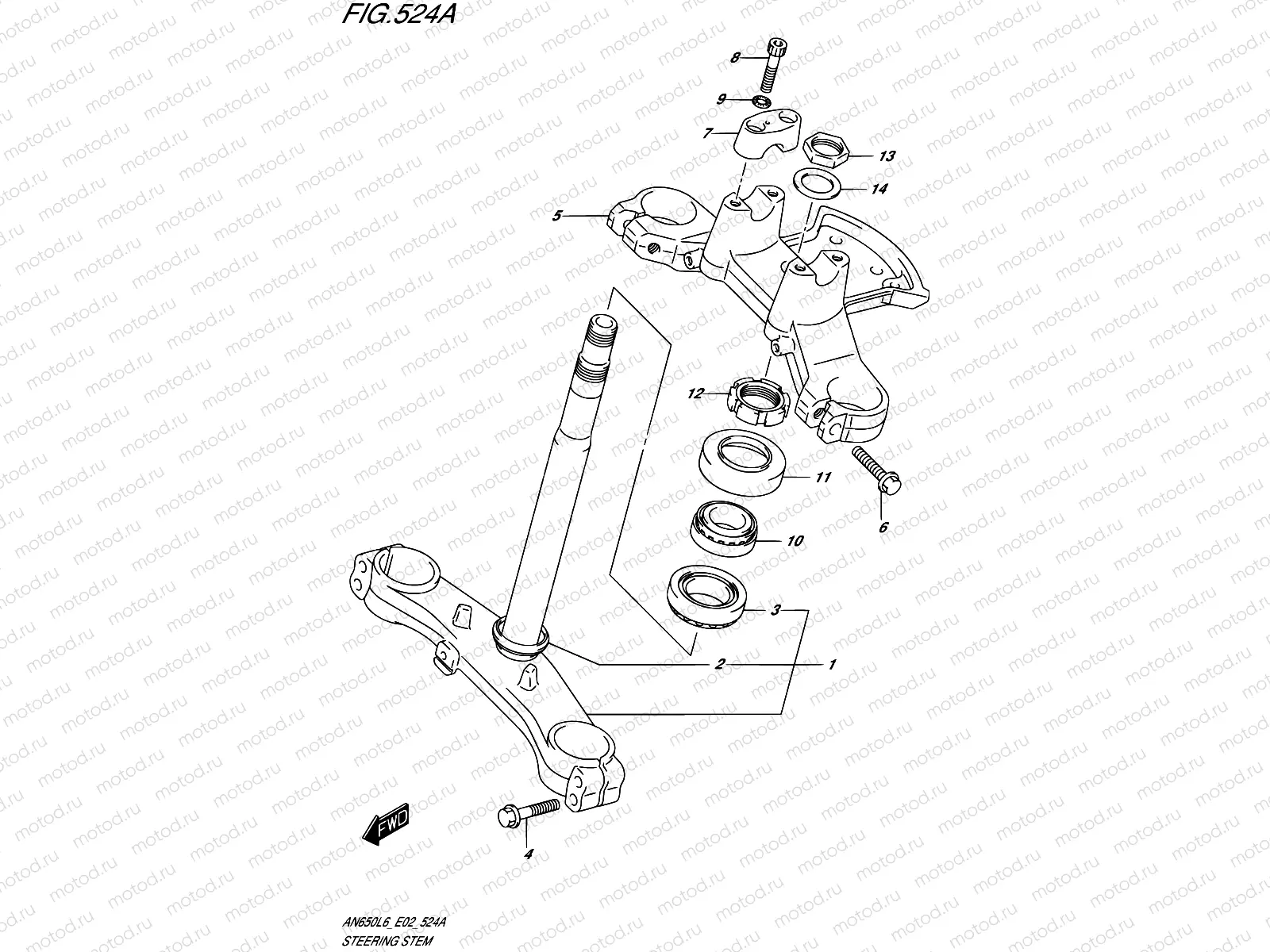 524A - STEERING STEM