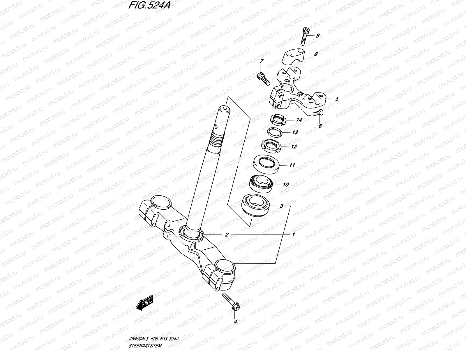 524A - STEERING STEM