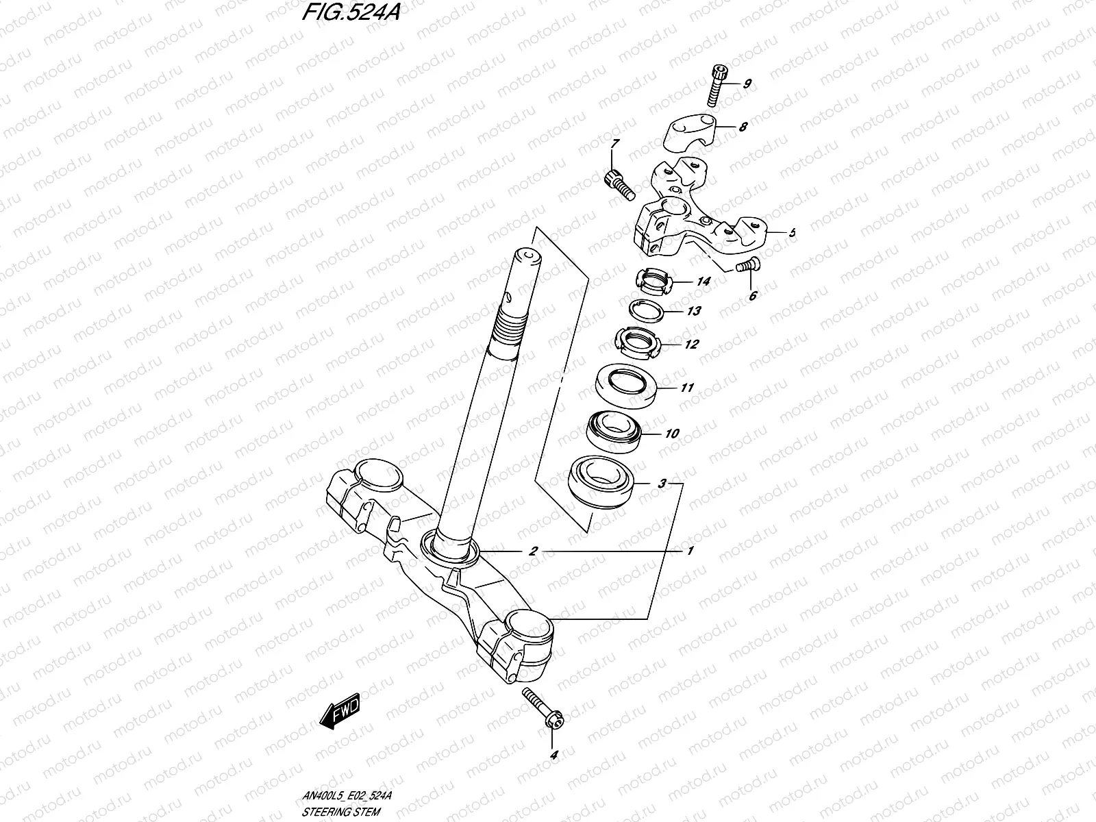524A - STEERING STEM