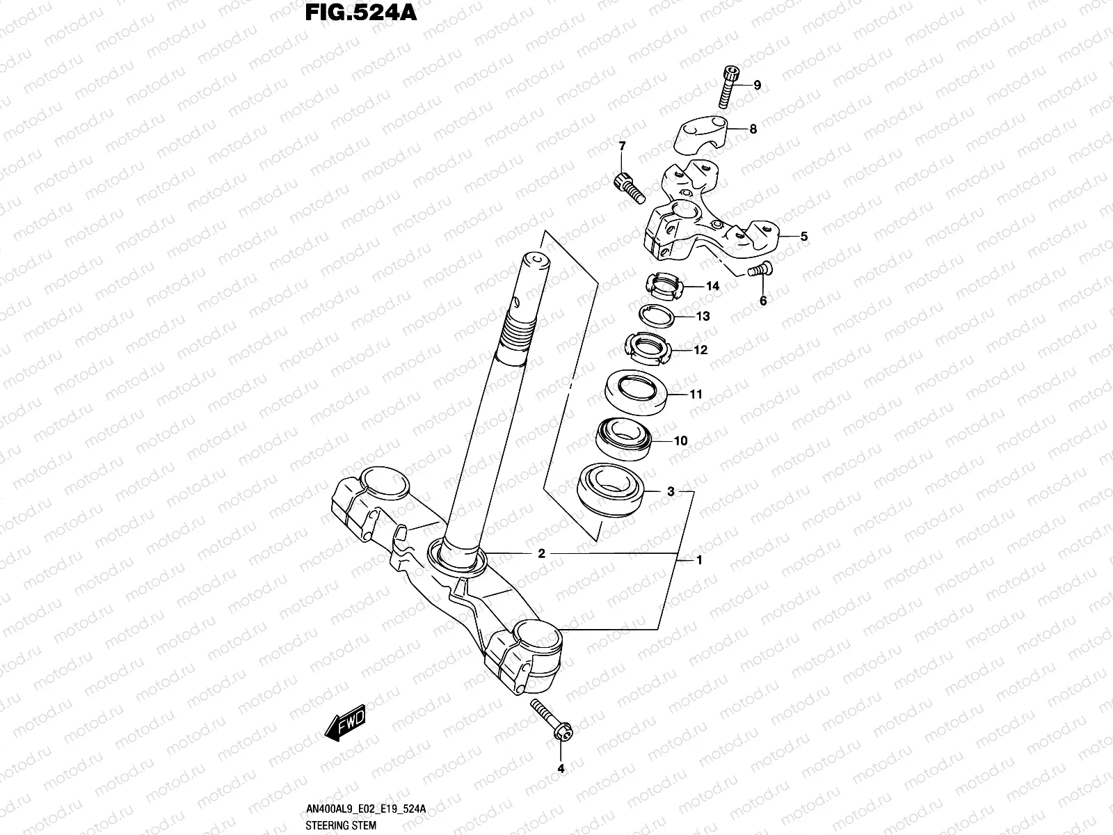 524A - STEERING STEM