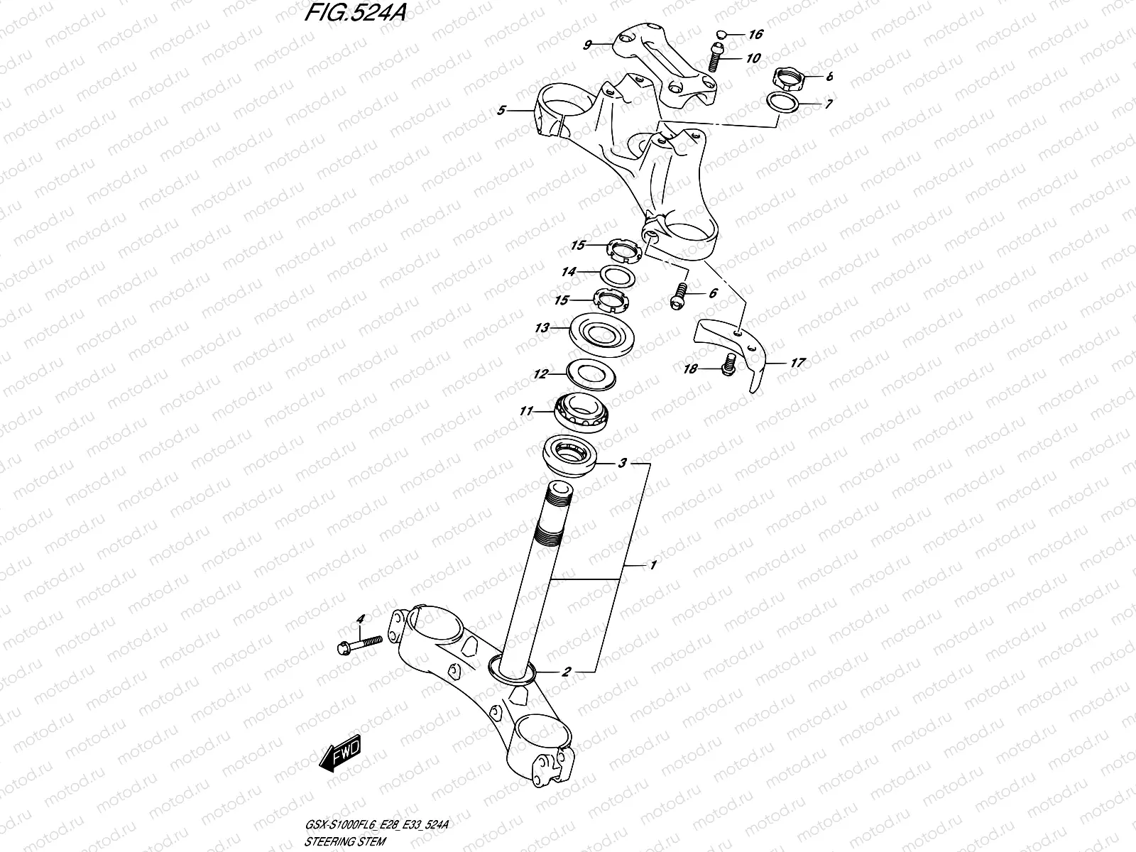 524A - STEERING STEM