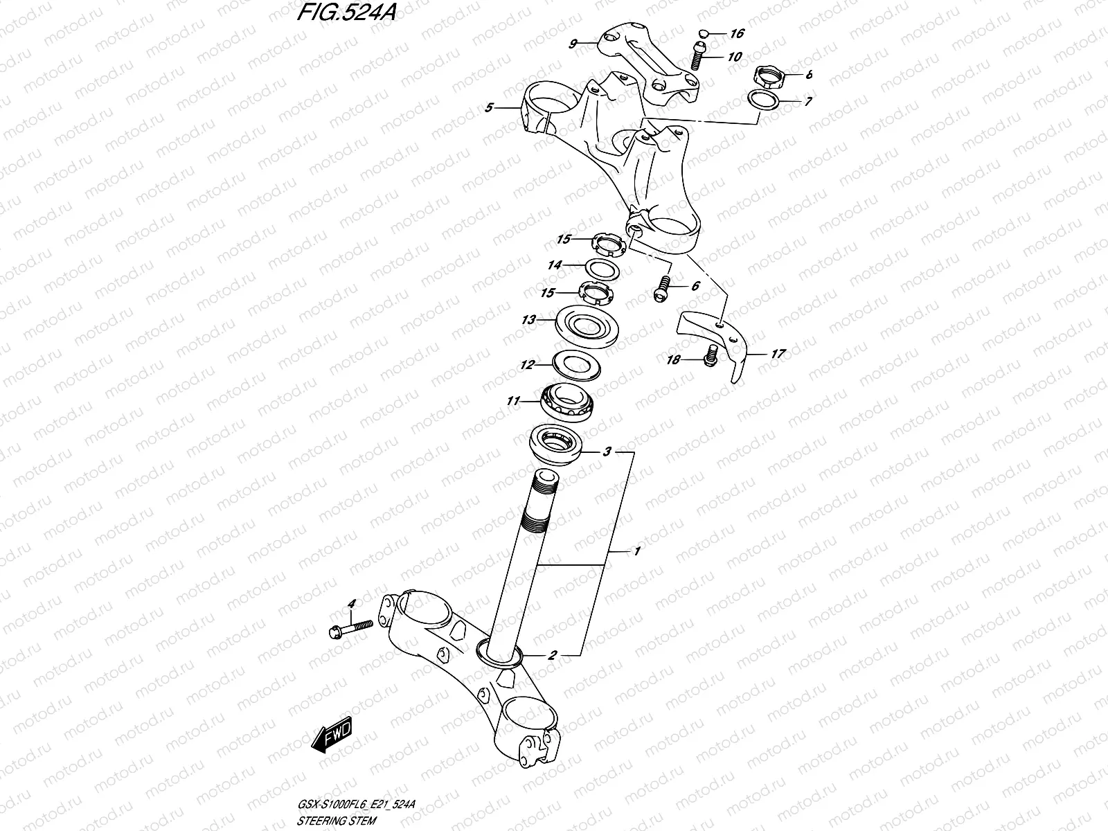 524A - STEERING STEM