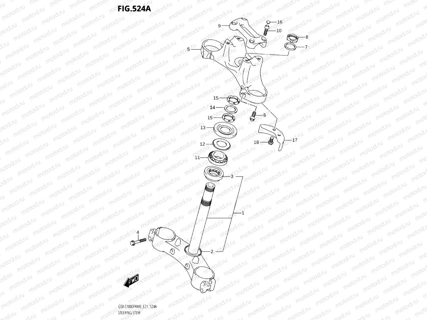 524A - STEERING STEM