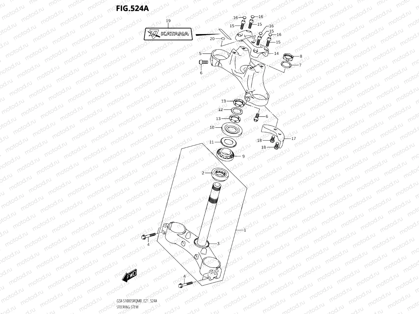 524A - STEERING STEM