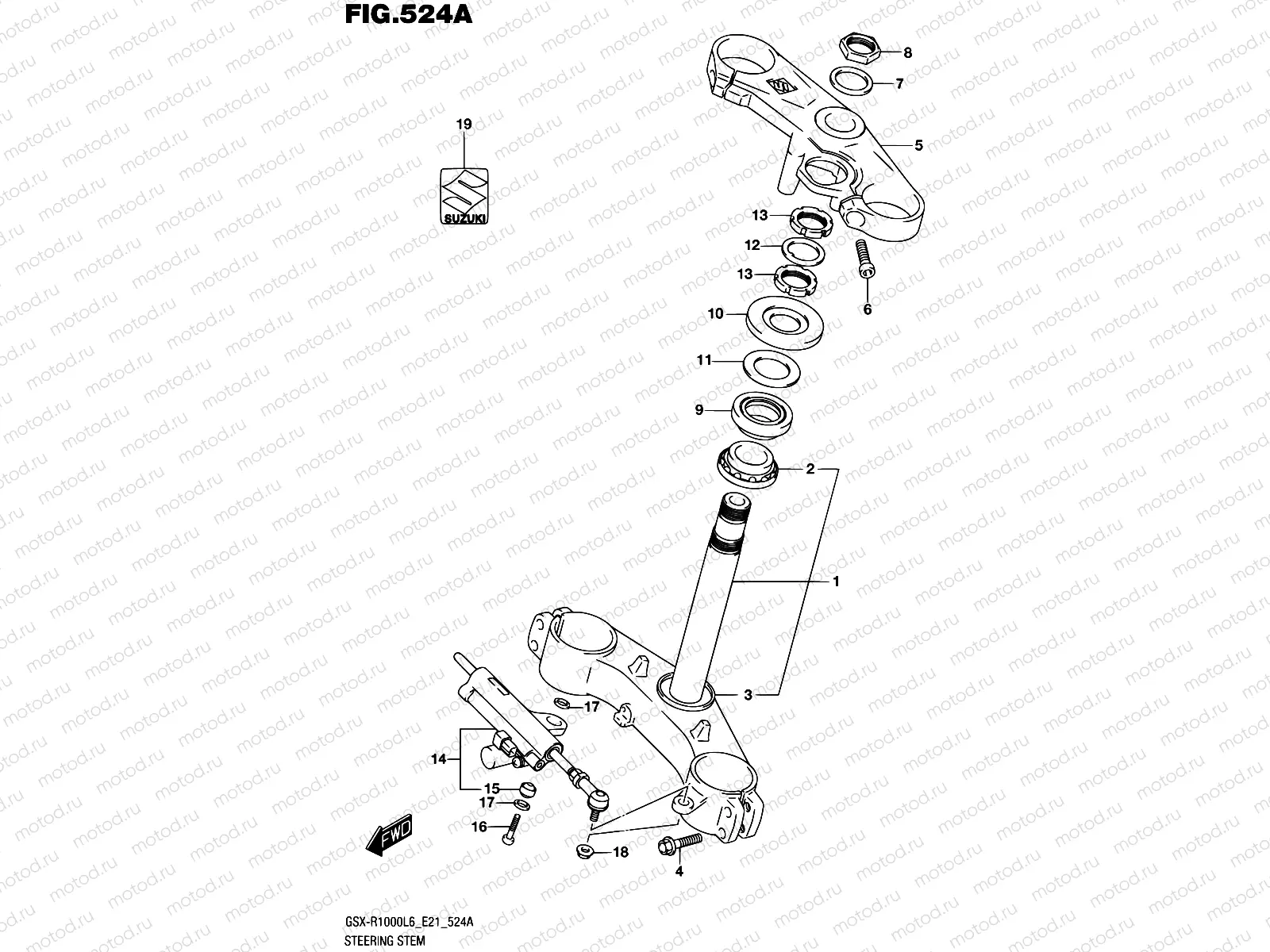 524A - STEERING STEM