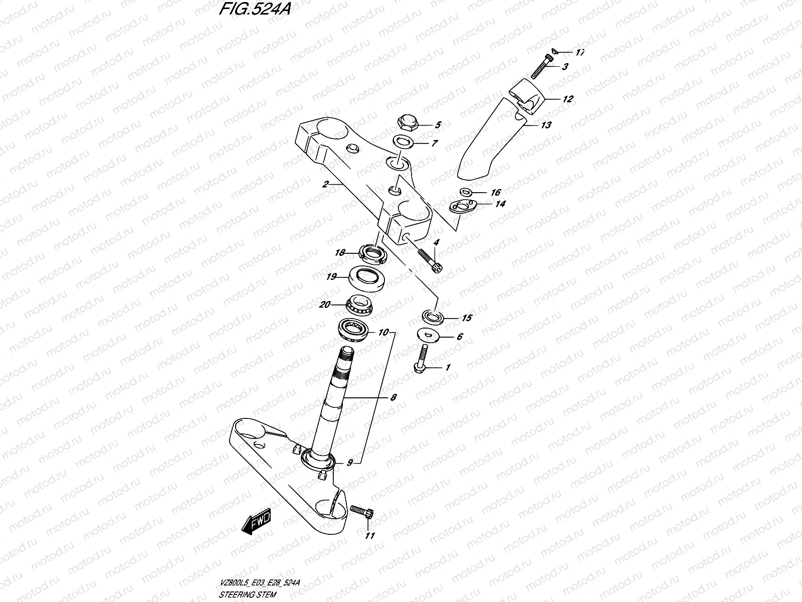 524A - STEERING STEM