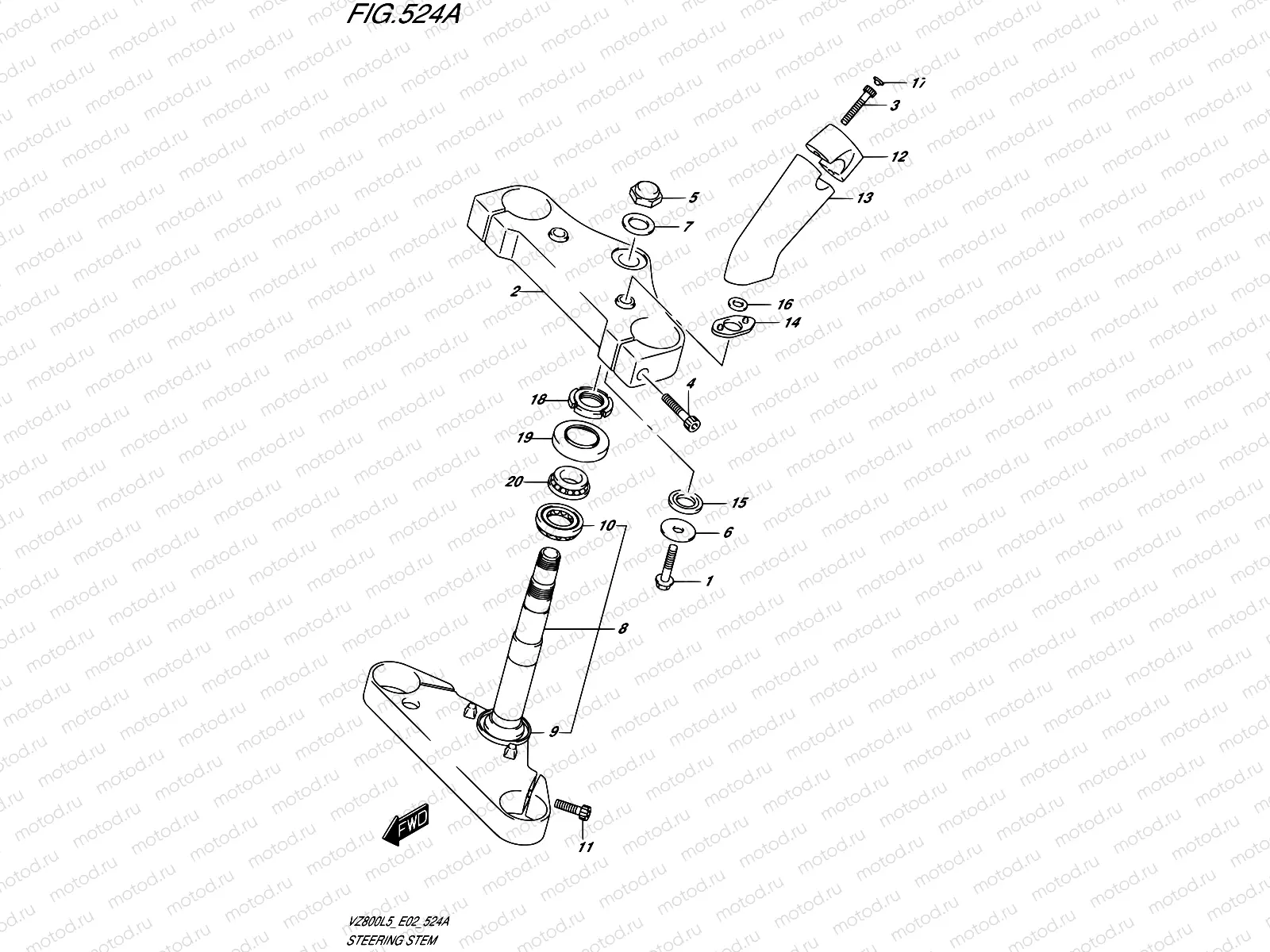 524A - STEERING STEM