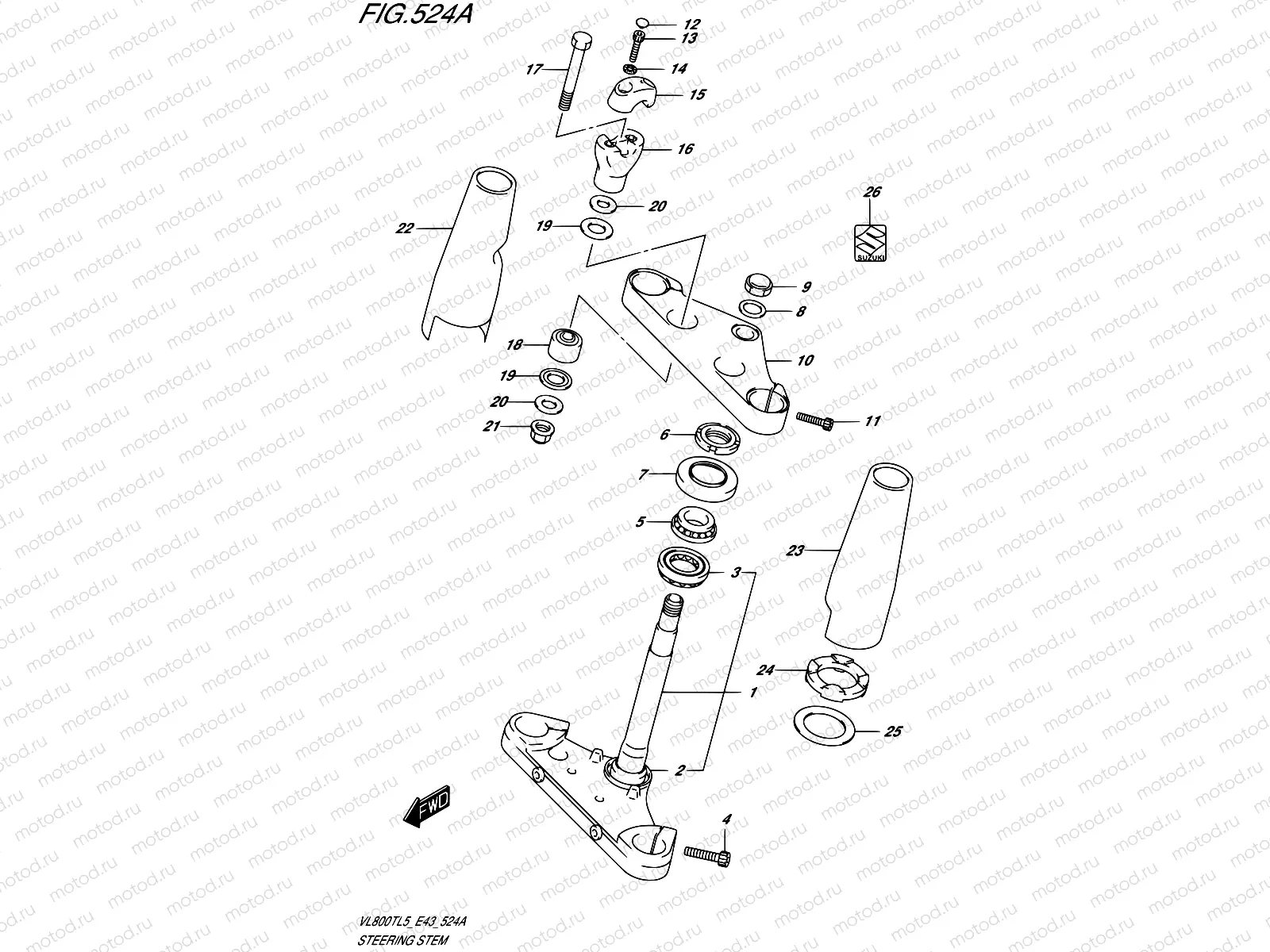 524A - STEERING STEM
