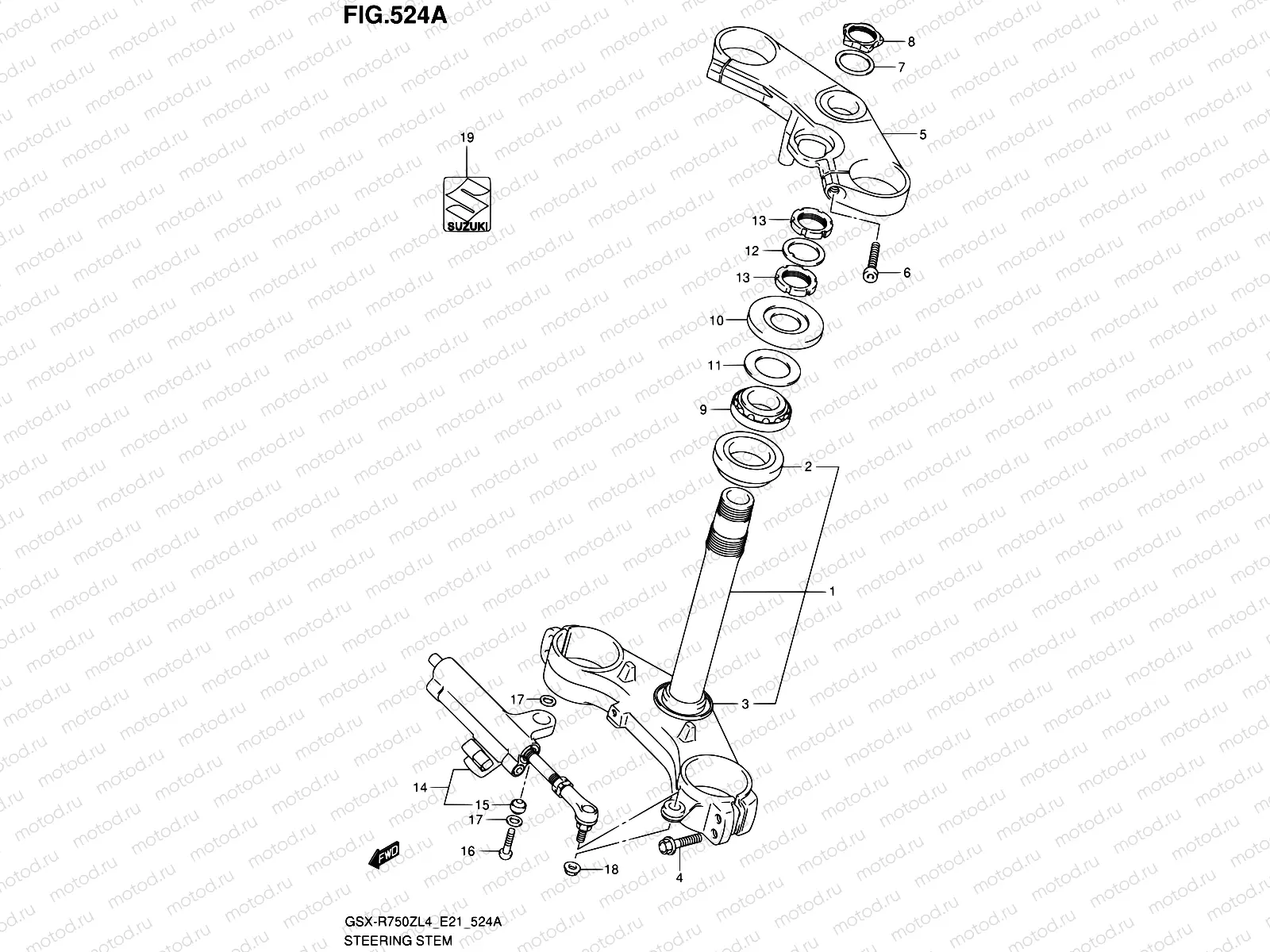 524A - STEERING STEM