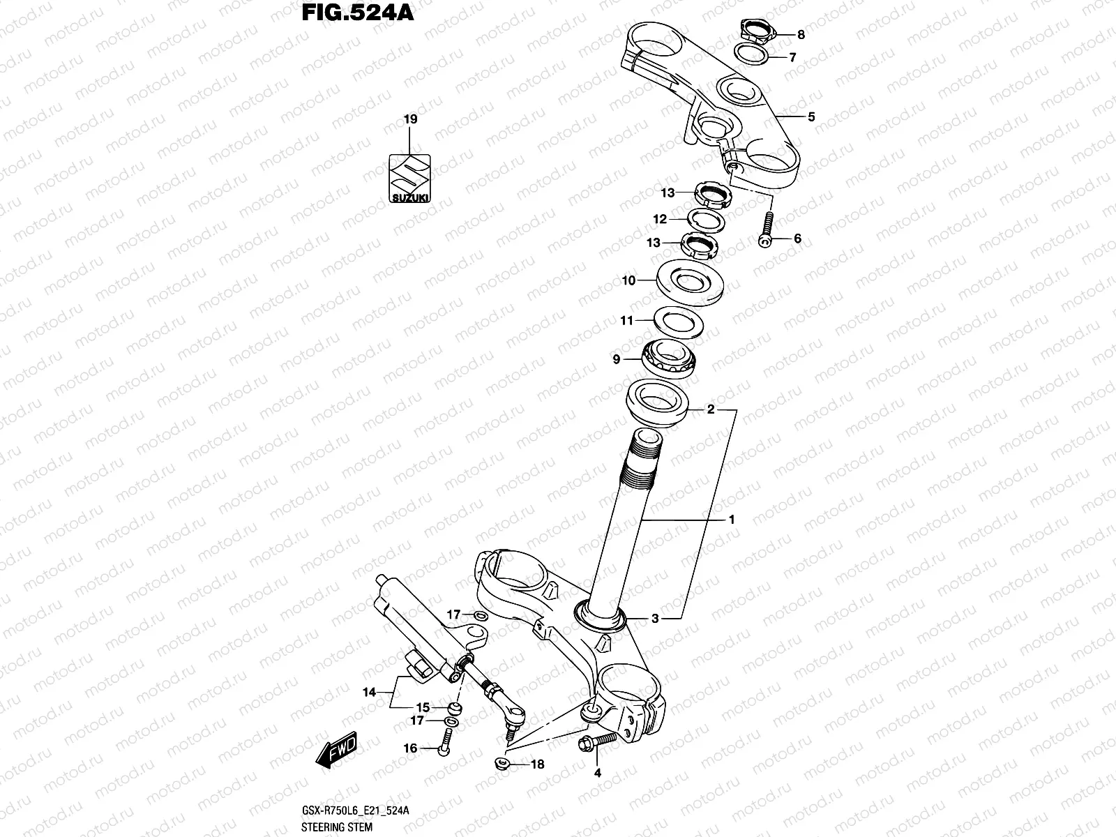 524A - STEERING STEM
