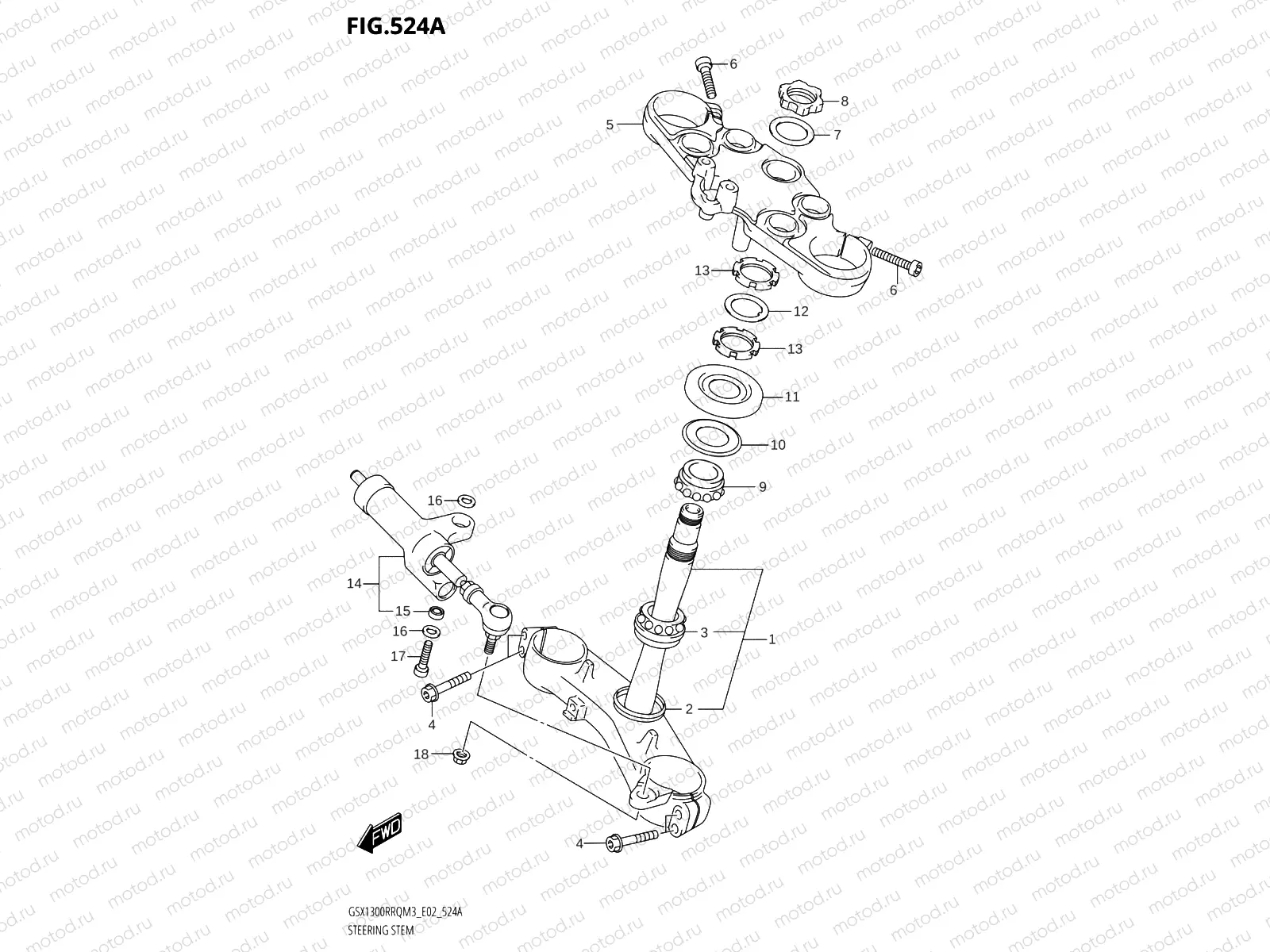 524A - STEERING STEM