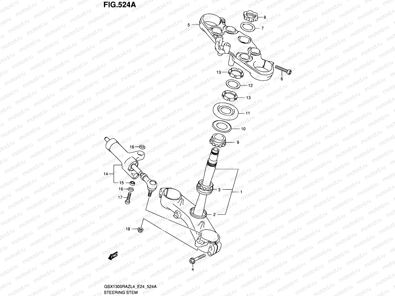 524A - STEERING STEM