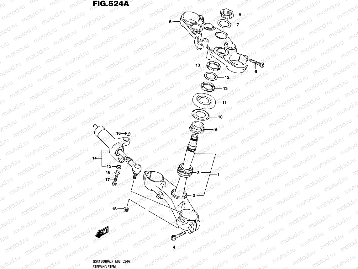 524A - STEERING STEM