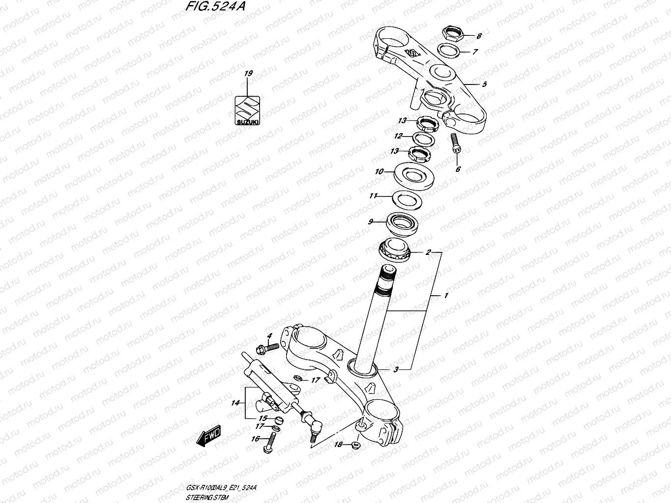 524A - STEERING STEM (GSX-R1000A)