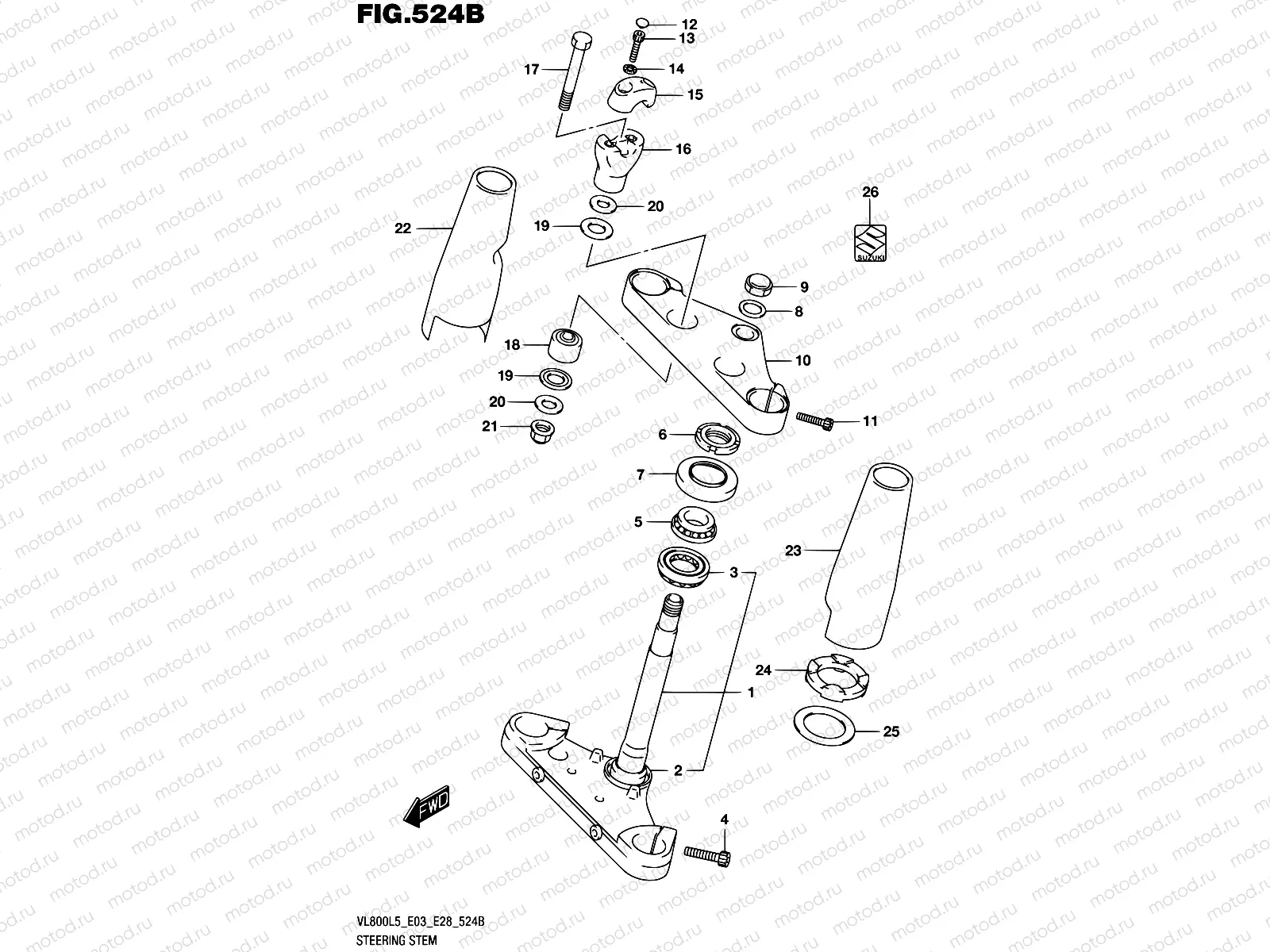 524B - STEERING STEM (VL800L5 E33)