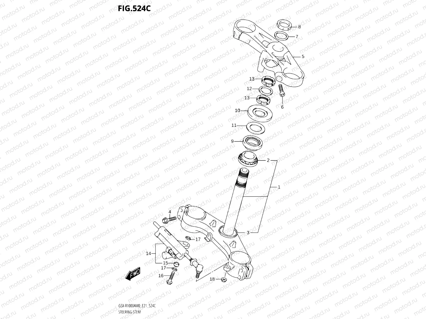 524C - STEERING STEM (GSX-R1000RZA)