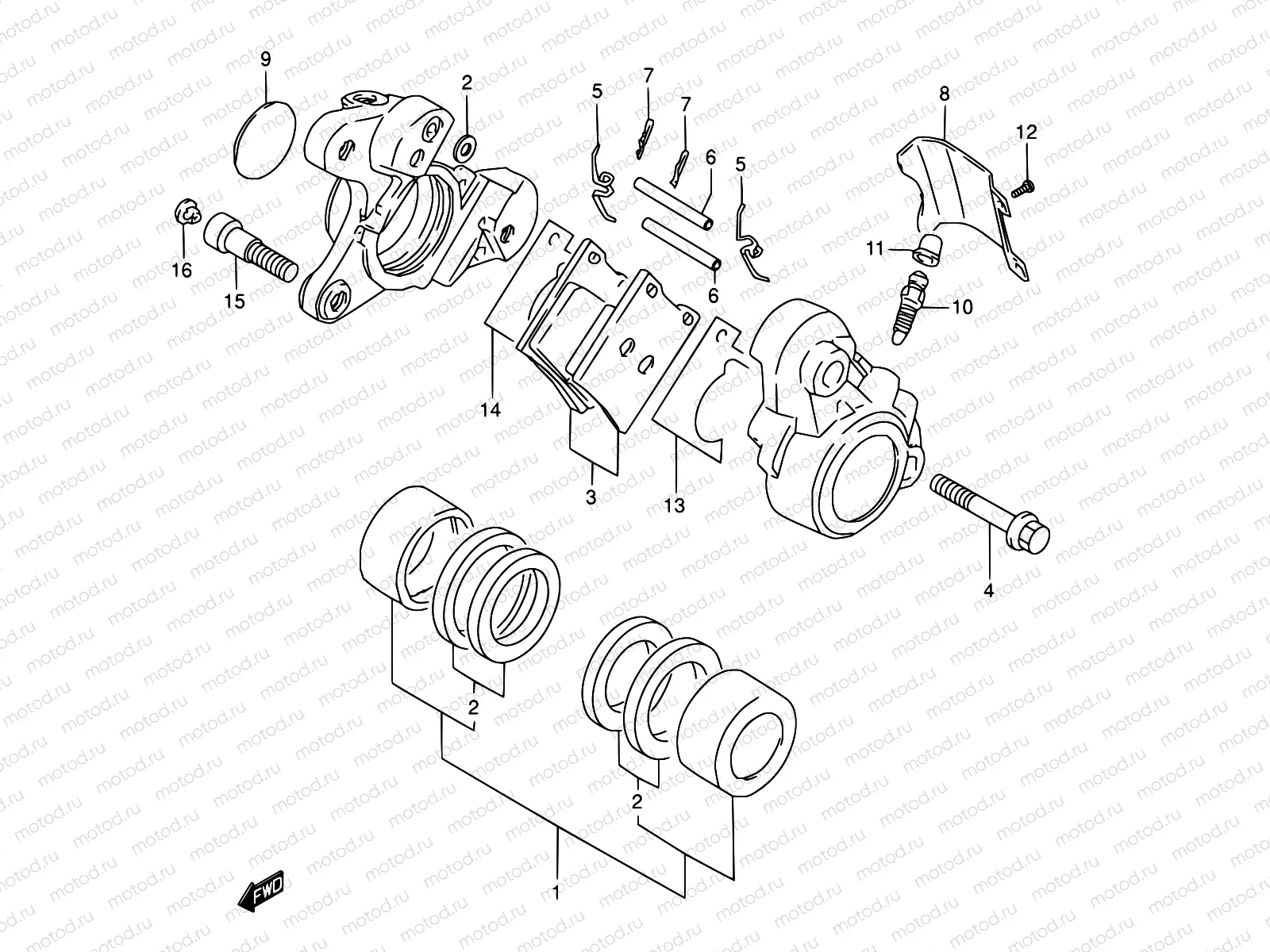 52A - FRONT CALIPER (MODEL X/Y/K1)