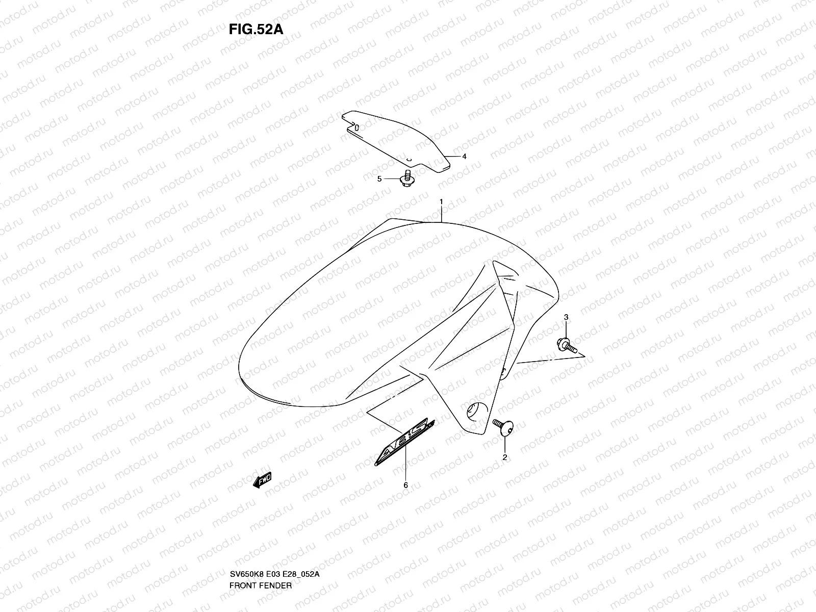 52A - FRONT FENDER (MODEL K9)