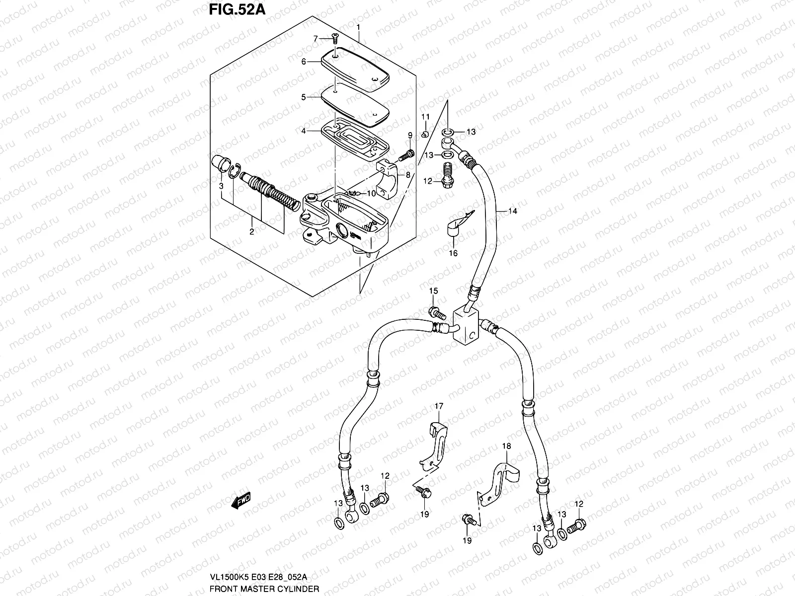 52A - FRONT MASTER CYLINDER (MODEL K7/K8/K9)