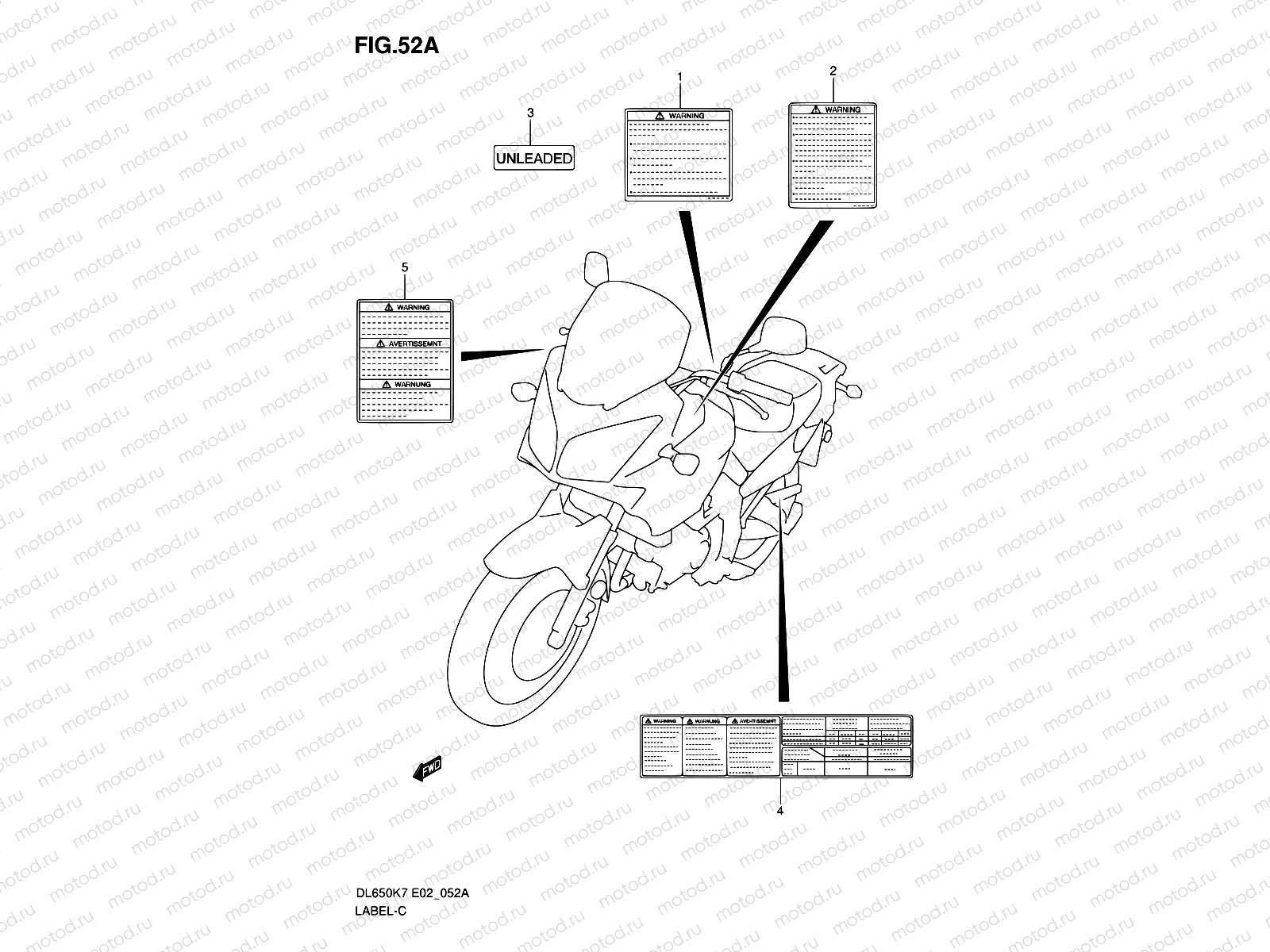 52A - LABEL (MODEL K8/K9)