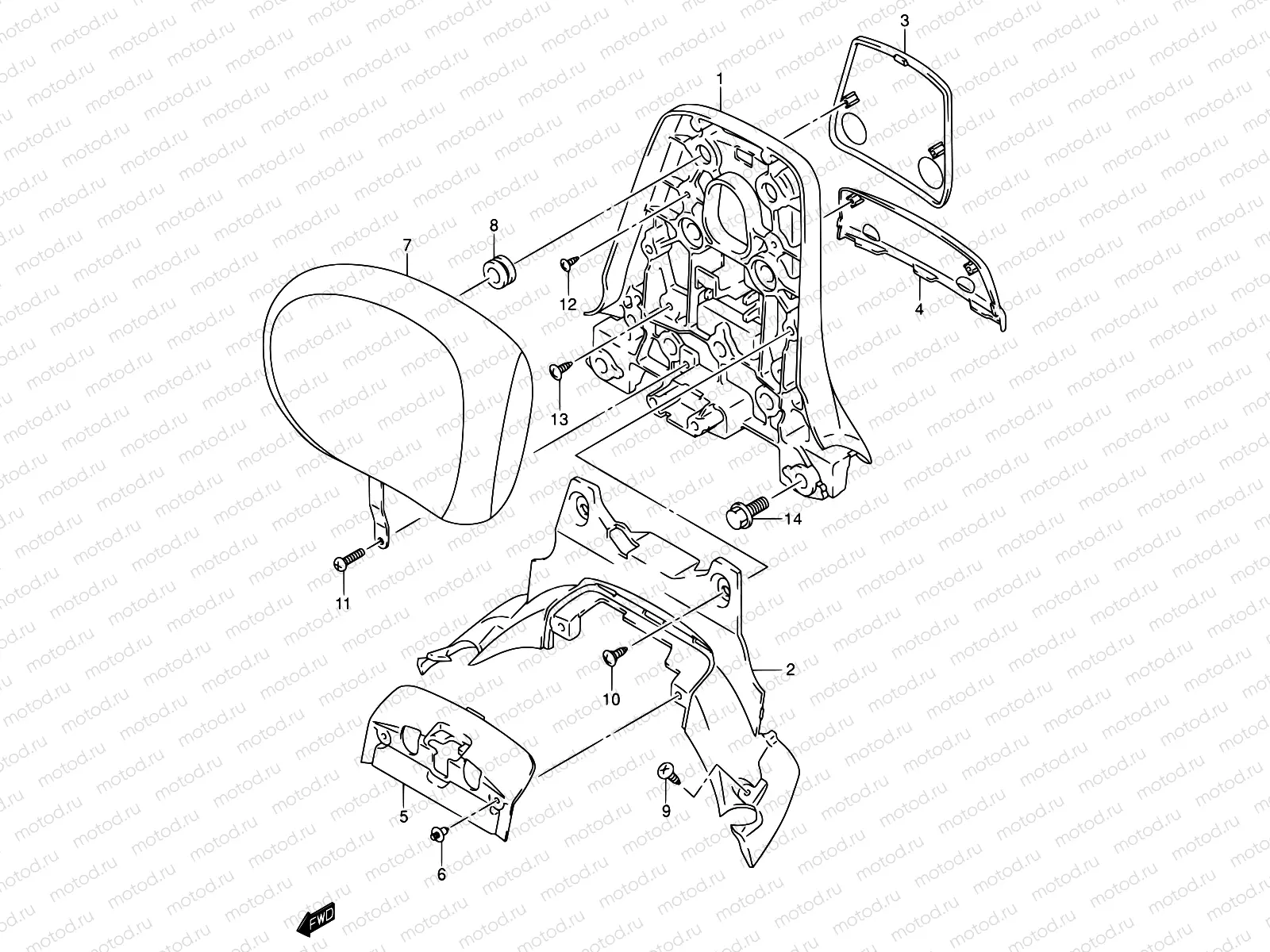52A - PILLION RIDER HANDLE (CENTER)(MODEL K1)