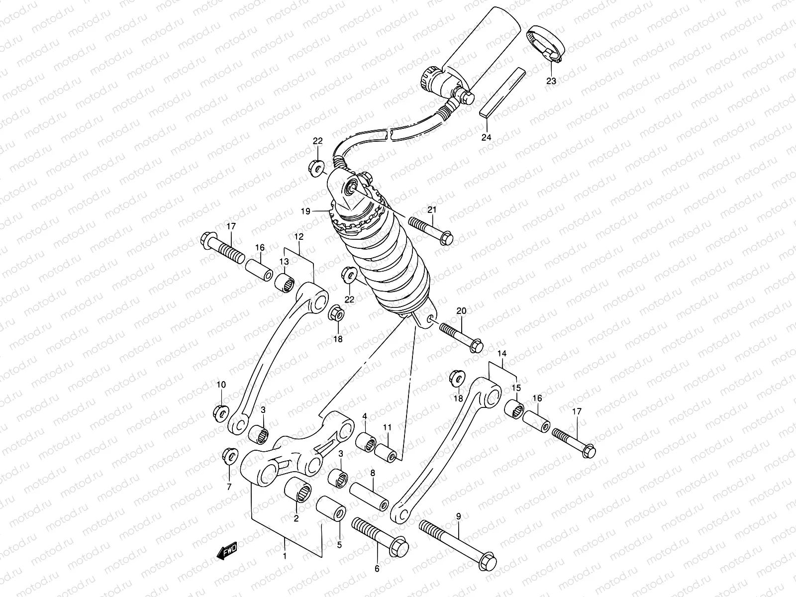 52A - REAR CUSHION LEVER (SEE NOTE)