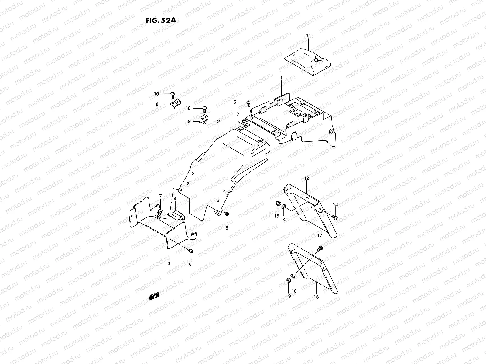 52A - REAR FENDER (MODEL R/S)