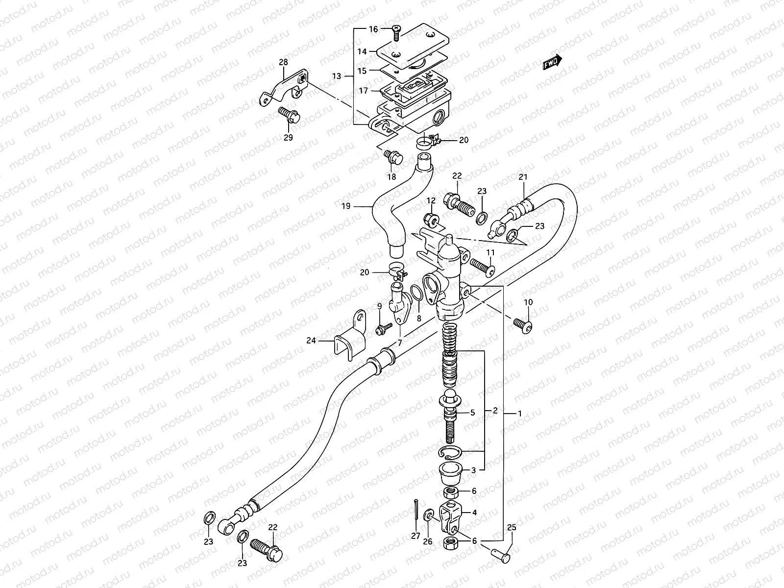 52A - REAR MASTER CYLINDER (MODEL P)