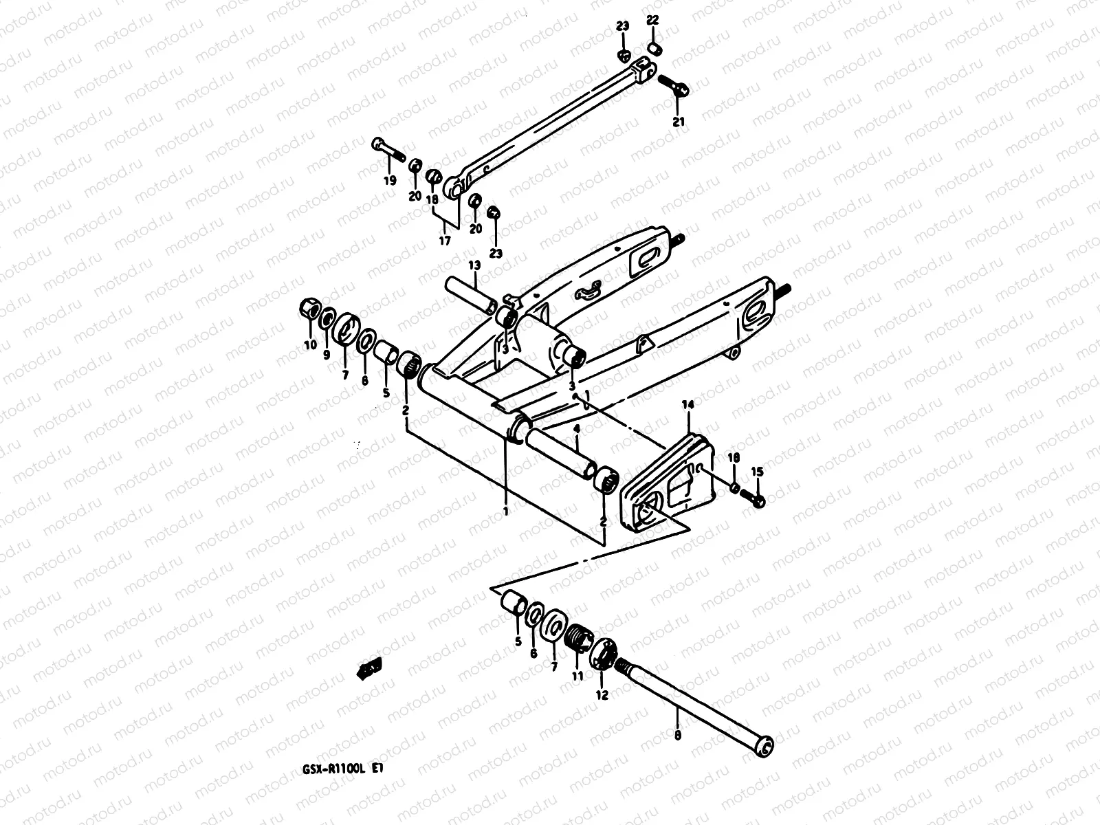 52A - REAR SWINGING ARM (MODEL L)